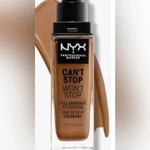 New NYX “can’t stop 24Hr” matte finish full coverage foundation warm mahogany - Picture 1 of 3